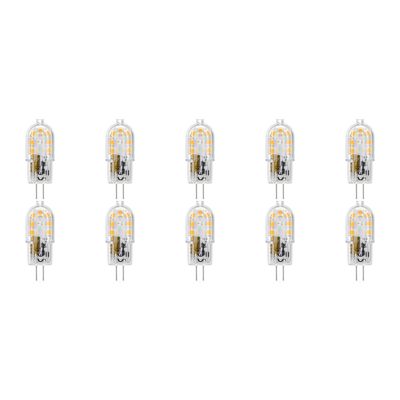 LED Lamp 10 Pack - Velvalux - G4 Fitting - Dimbaar - 2W - Warm Wit 3000K - Transparant - 12V Steeklamp | Vervangt 20W