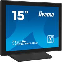 Iiyama prolite t1532msc-b1s 15" touchscreen monitor (zwart (mat), hdmi, displayport, vga)