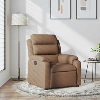 Fauteuil verstelbaar stof bruin - thumbnail