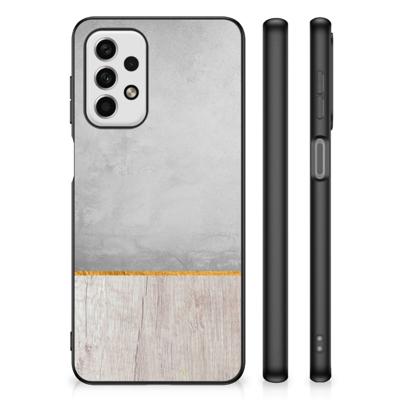 Samsung Galaxy A23 Houten Print Telefoonhoesje Wood Concrete