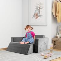 Modulaire Kinderbank Speelbank Modulaire Bank met Afneembare Overtrek Peuterbank voor Speelkamer en Kinderkamer (Grijs)
