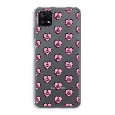 GIRL POWER: Samsung Galaxy A22 5G Transparant Hoesje