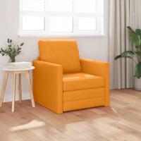 Vloerslaapbank met kussen Donkergeel 74 x 77 x 81 cm Stof