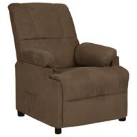 Fauteuil verstelbaar microvezelstof bruin