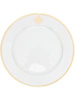 Christian Dior Pre-Owned assiette en porcelaine à logo - Blanc