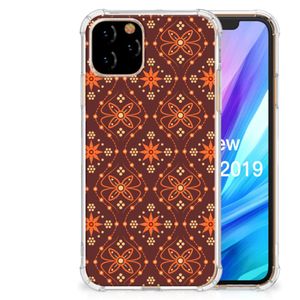 Apple iPhone 11 Pro Doorzichtige Silicone Hoesje Batik Brown