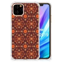 Apple iPhone 11 Pro Doorzichtige Silicone Hoesje Batik Brown - thumbnail