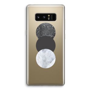 Marmeren cirkels: Samsung Galaxy Note 8 Transparant Hoesje