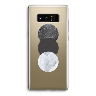 Marmeren cirkels: Samsung Galaxy Note 8 Transparant Hoesje