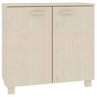 The Living Store HAMAR Dressoir - 85 x 35 x 80 cm - Massief grenenhout - Honingbruin