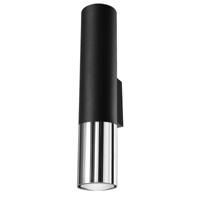 Wandlamp LOOPEZ zwart/chroom