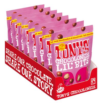 Tony&apos;s Chocolonely - Lil'Bits Melk marshmallow & biscuit mix - 8x 120g
