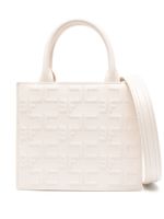 Elisabetta Franchi petit sac à main à logo embossé - Blanc