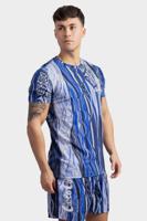 Carlo Colucci C3447 121 T-Shirt Heren - Maat XS - Kleur: WitBlauw | Soccerfanshop