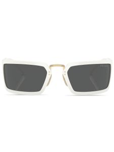 Prada Eyewear logo-engraved square-frame sunglasses - WHITE