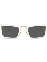 Prada Eyewear logo-engraved square-frame sunglasses - WHITE