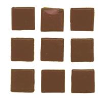 Glorex Hobby - mozaiek stenen/steentjes - bruin - 60x stuks - 20 x 20 x 2 mm - knutselen