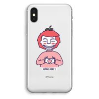 Hartje: iPhone X Transparant Hoesje