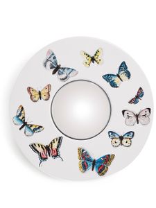 Fornasetti cadre de miroir Farfalle Convex - Blanc