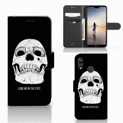 Telefoonhoesje met Naam Huawei P20 Lite Skull Eyes Telefoonhoesje met Naam Huawei P20 Lite Skull Eyes