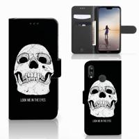 Telefoonhoesje met Naam Huawei P20 Lite Skull Eyes