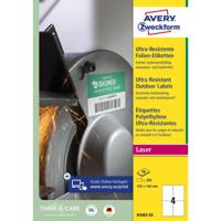 Avery ultra resistente etiketten, ft 105 x 148 mm, doos van 200 etiketten