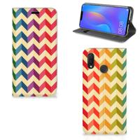 Huawei P Smart Plus | Hoesje met Magneet | Zigzag Multi Color Huawei P Smart Plus | Hoesje met Magneet | Zigzag Multi Color