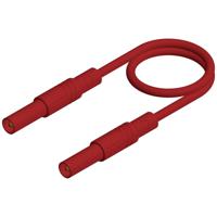 SKS Hirschmann MLS GG 100/1 rt Veiligheidsmeetsnoer [Banaanstekker 4 mm - Banaanstekker 4 mm] 1.00 m Rood 1 stuk(s)