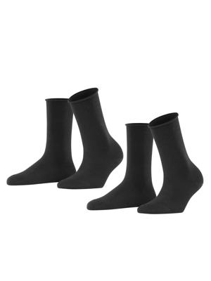 Esprit - 2p Socks - Basic Pure - zwart, Maat:39-42