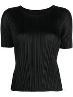 Pleats Please Issey Miyake t-shirt plissé à manches courtes - Noir