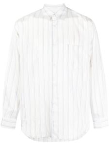 Comme Des Garçons Shirt chemise rayée à manches longues - Blanc