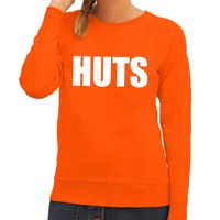 Funny Huts sweater oranje dames 2XL  - - thumbnail