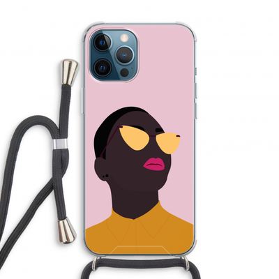 Yellow glasses: iPhone 12 Pro Transparant Hoesje met koord