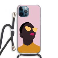 Yellow glasses: iPhone 12 Pro Transparant Hoesje met koord