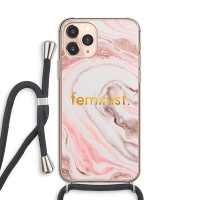 Feminist: iPhone 11 Pro Transparant Hoesje met koord