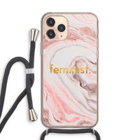 Feminist: iPhone 11 Pro Transparant Hoesje met koord