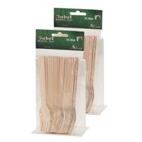 50x houten wegwerp vorken bestek 16 cm bio/eco