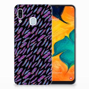 Samsung Galaxy A30 TPU bumper Feathers Color