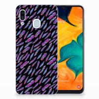 Samsung Galaxy A30 TPU bumper Feathers Color