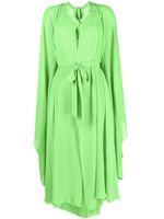 STYLAND robe transparente mi-longue à taille nouée - Vert