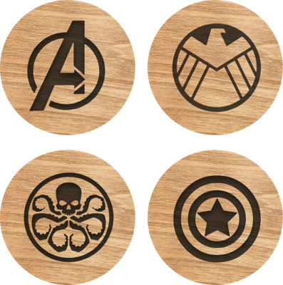 Enge onderzetters Avengers onderzetters set