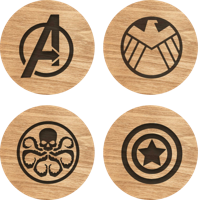 Enge onderzetters Avengers onderzetters set