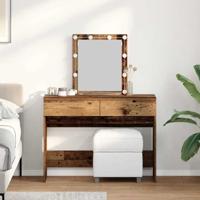 Kaptafel met lade Oud Hout 100 x 40 x 130 cm Bewerkt hout