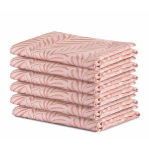 Droomtextiel Theedoeken Set Roze 6 Stuks - 65x65 cm - Sneldrogend - 100% Katoen