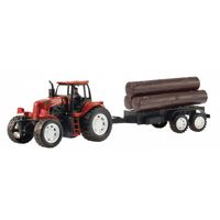 Toi-toys Tractor Met Boomstam Rood 42 Cm - thumbnail