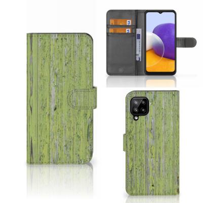 Samsung Galaxy A22 4G | M22 | Book Style Case | Green Wood