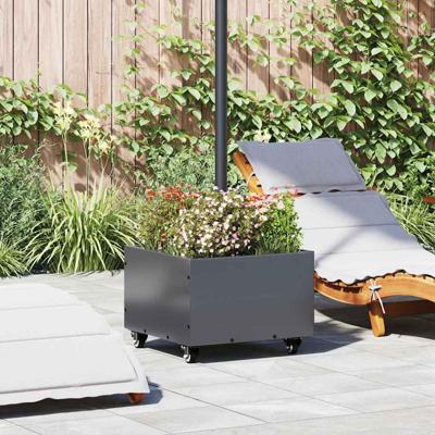 Parasolbasis met plantenbak Antraciet 45 x 45 x 45 cm Staal