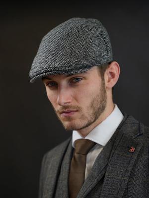 Heather Highland Pet | Harris Tweed | Klassieke Flat Cap | Grijs | Peaky Blinders