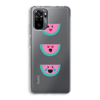 Smiley watermeloen: Xiaomi Redmi Note 10 Pro Transparant Hoesje