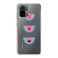 Smiley watermeloen: Xiaomi Redmi Note 10 Pro Transparant Hoesje